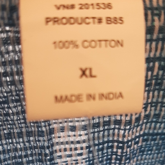 Women"s XL Light Blue Striped V Neck Shirt With Half Button Up Front - Picture 10 of 13